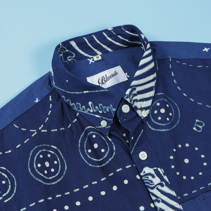 Crazy Wave Indigo LS BD Shirt – Bluesville